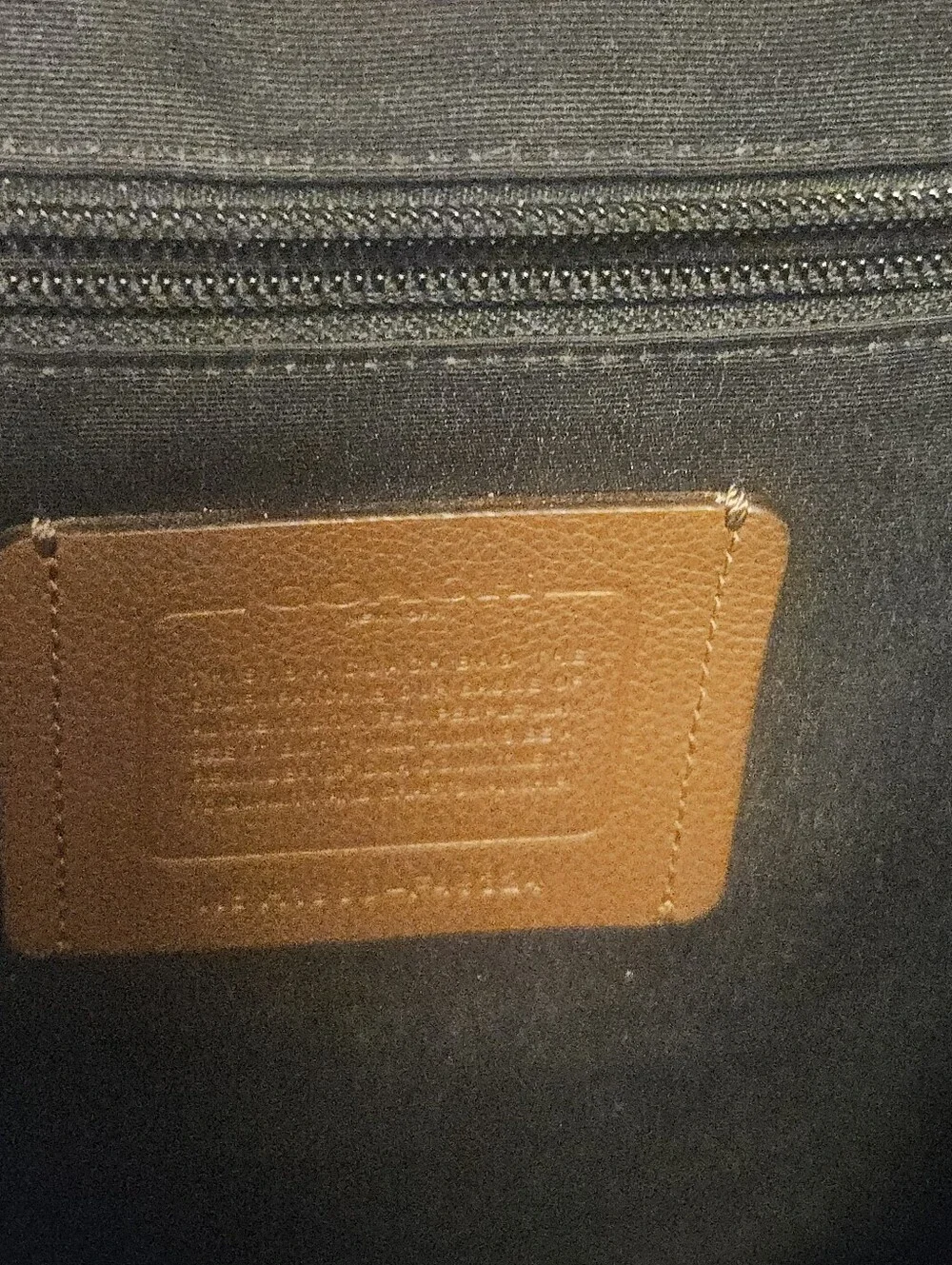 Vtg Coach Brown Leather Men's Backpack with Center Stripe